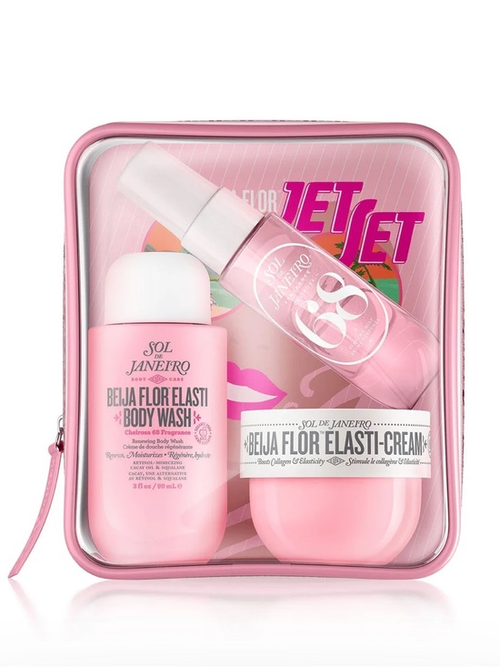 Sol de Janeiro Other - Sol de Janeiro Pink Beija Flor Travel Care Set Clear Pouch lot gift